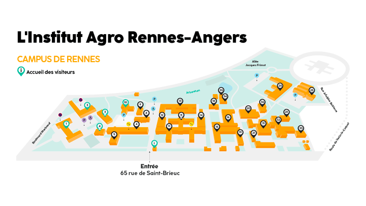 Plan du campus de Rennes